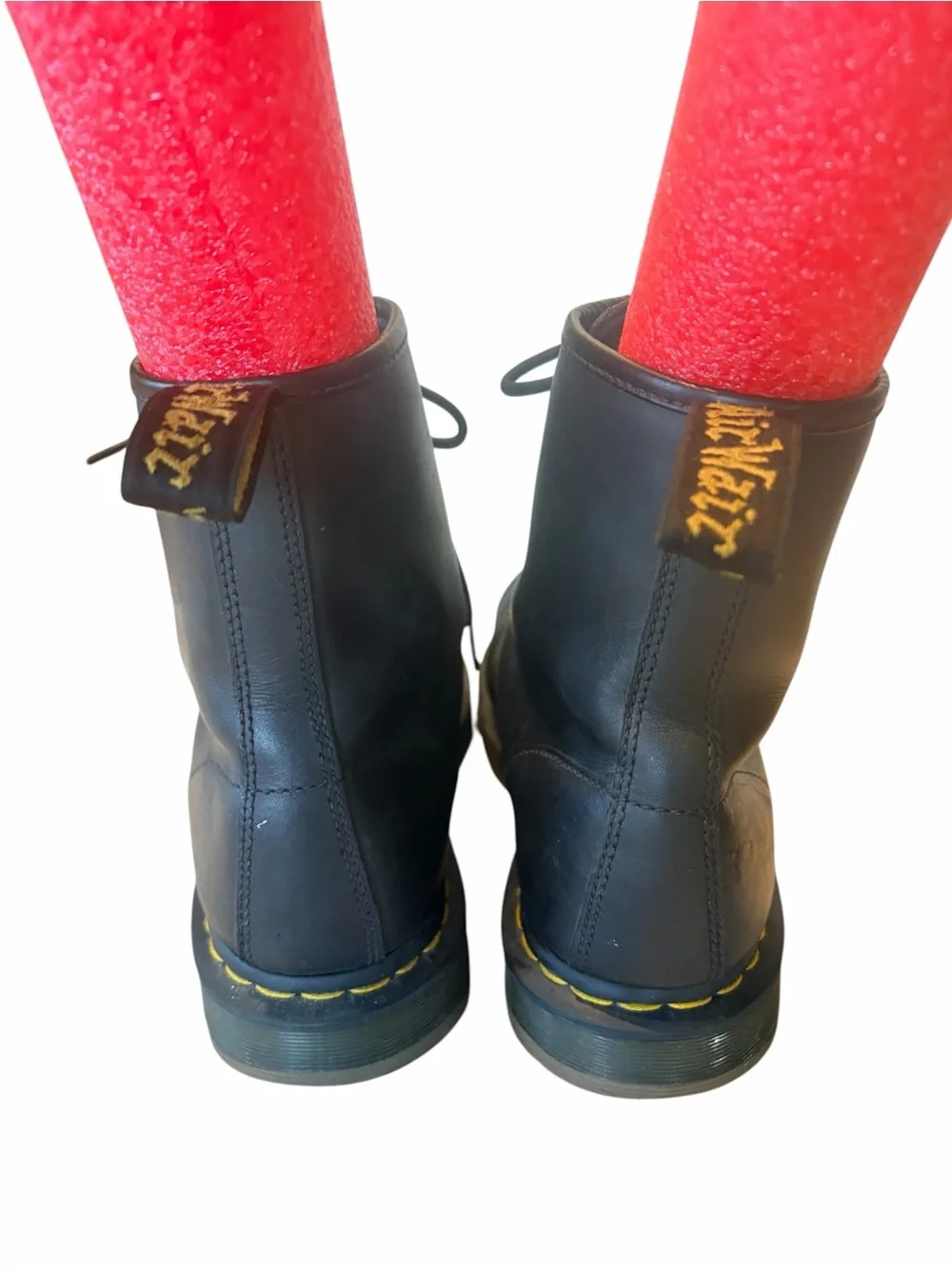Doc Martens Steel Toe Safety Boots Mens 12 black lace up work boots